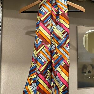 Colorful Geometric Silky Scarf